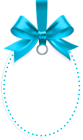 Label with Blue Bow Template PNG Clip Art