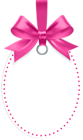 Label with Pink Bow Template PNG Clip Art