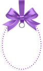 Label with Purple Bow Template PNG Clip Art