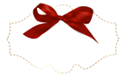Label with Red Bow Template Clipart Image