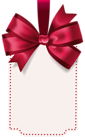 Label with Red Bow Template PNG Clip Art Image