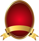 Red Label with Banner PNG Clip Art Image