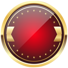 Red and Gold Badge Template PNG Clip Art Image