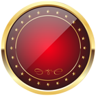 Red and Gold Badge Template Transparent PNG Clip Art Image