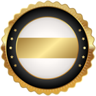 Seal Badge Black Gold PNG Clip Art Image
