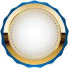 Seal Badge Blue Gold PNG Clip Art Image