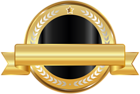 Seal Badge Gold Black PNG Clip Art