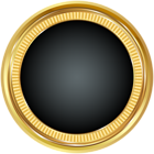 Seal Badge Gold Black PNG Clip Art Image