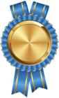 Seal Badge Gold Blue PNG Clip Art Image