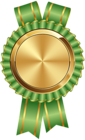 Seal Badge Gold Green PNG Clip Art Image