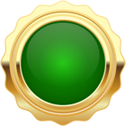 Seal Badge Green Gold PNG Clip Art Image