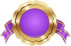 Seal Badge PNG Purple Transparent Image