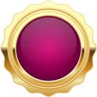 Seal Badge Purple Gold PNG Clip Art Image