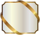 White Label with Gold Ribbon PNG Image