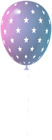 Balloon with Stars PNG Clipart