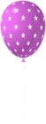 Balloon with Stars Pink PNG Clipart
