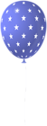Balloon with Stars Soft Blue PNG Clipart