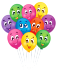 Balloons with Faces Cartoon PNG Clipart Picture