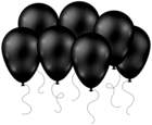 Black Balloons Transparent PNG Clip Art Image