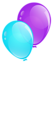 Blue and Purple Balloons Clip Art Image