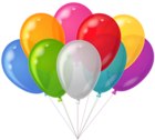 Bunch Transparent Colorful Balloons Clipart