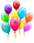 Bunch of Colorful Balloons PNG Clipart Image