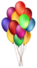 Bunch of Colorful Balloons PNG Clip Art Image