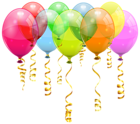 Colorful Balloon Bunch PNG Clipart Image