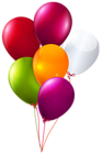 Colorful Bunch of Balloons Clipart PNG Image