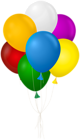 Colorful Bunch of Balloons PNG Clipart