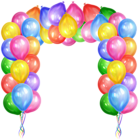 Decorative Balloons Arch Transparent PNG Clip Art Image