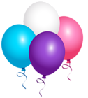Flying Balloons PNG Clipart Image