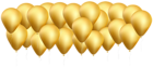 Gold Balloons PNG Clip Art Image