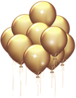 Gold Balloons Transparent Clip Art Image