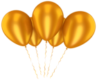 Gold Balloons Transparent Clip Art Picture
