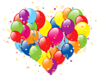 Heart of Balloons PNG Clipart Image