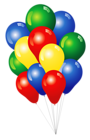 Multicolored Balloons PNG Clipart
