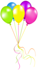 Neon Balloons PNG Picture