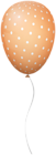 Orange Dotted Balloon PNG Clipart