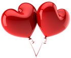 Red Large Heart Balloons PNG Clipart