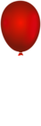 Red Single Balloon Clipart