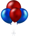Red and Blue Balloons Transparent PNG Clip Art Image