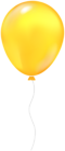 Single Balloon PNG Yellow Clipart