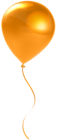 Single Orange Balloon Transparent Clip Art