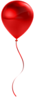 Single Red Balloon Transparent Clip Art