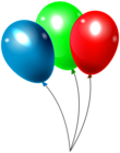 Three Balloons PNG Clipar Image
