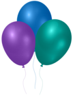 Three Colorful Balloons PNG Clipart