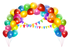 Transparent Balloon Arch with Decoration Clipart