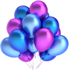 Transparent Blue and Pink Balloons Clipart