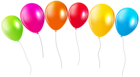 Transparent Colorful Balloons PNG Clipar